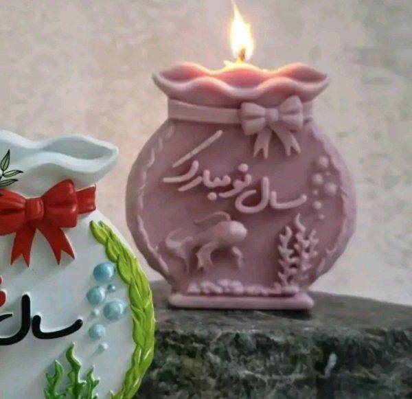 قالب سیلیکونی شمع سان سیلیکون طرح تنک ماهی سال نو مبارک