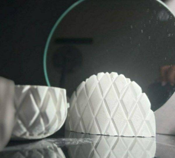 قالب سیلیکونی سنگ مصنوعی سان سیلیکون طرح پایه آینه لوزی