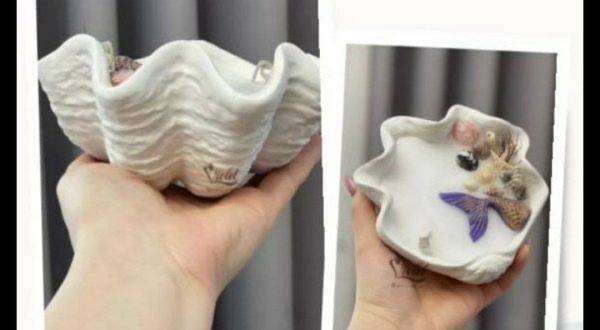 قالب سیلیکونی سنگ مصنوعی سان سیلیکون طرح ظرف صدف