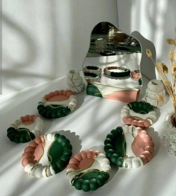 قالب سیلیکونی سنگ مصنوعی سان سیلیکون ظرف مرواریدی (هفت سین)