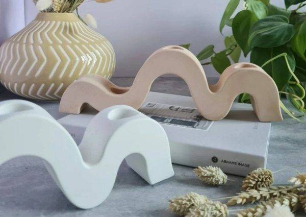قالب سیلیکونی سنگ مصنوعی سان سیلیکون طرح جاشمعی موجی