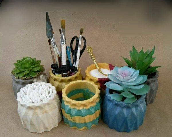 قالب سیلیکونی سنگ مصنوعی سان سیلیکون طرح گلدان۰۲۲