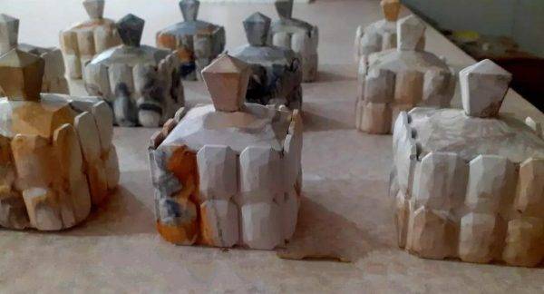 قالب سیلیکونی سنگ مصنوعی سان سیلیکون طرح قندان هندسی