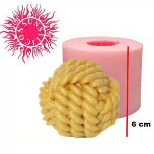 قالب سیلیکونی شمع سان سیلیکون مدل گوی طنابی