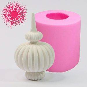 قالب سیلیکونی شمع سان سیلیکون مدل خمره ای شیاردار