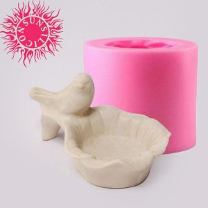 قالب سیلیکونی سنگ مصنوعی سان سیلیکون ظرف هفت‌سین پرنده دار