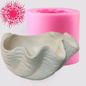 قالب سیلیکونی سنگ مصنوعی سان سیلیکون طرح ظرف صدف