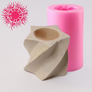 قالب سیلیکونی سنگ مصنوعی سان سیلیکون طرح استوانه جاوارمری پیچی