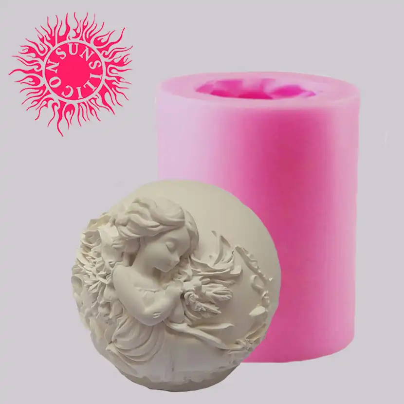 قالب سیلیکنی شمع طرح گوی فرشته